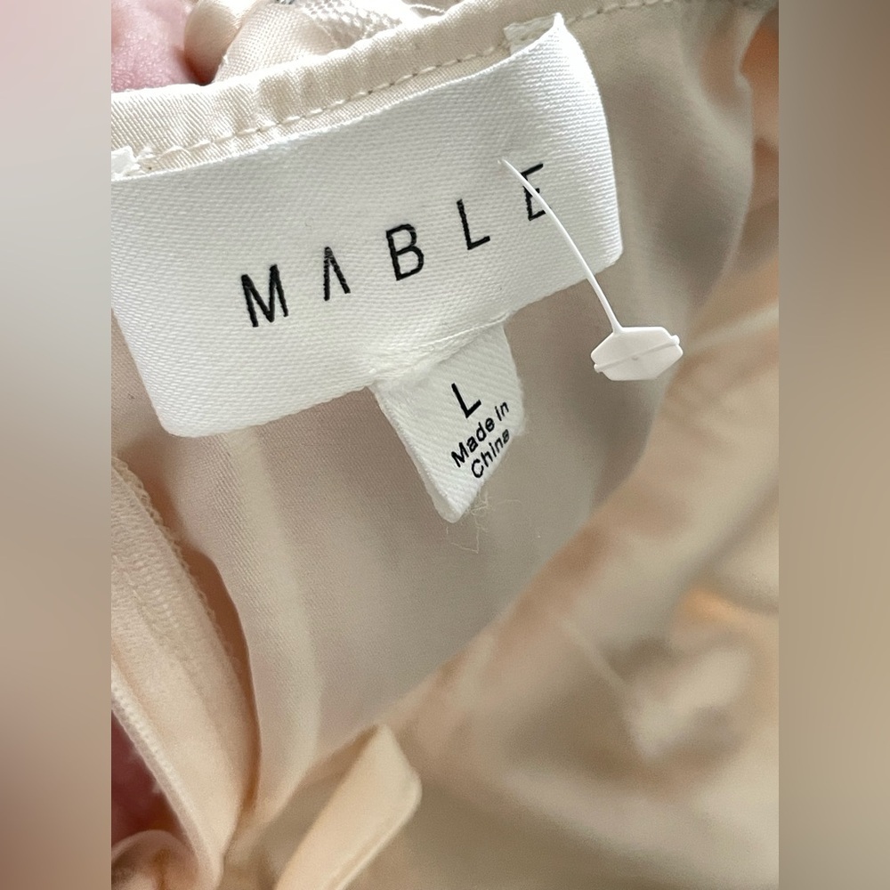 Mable Cream 3D Butterfly Lace-Up Midi Dress Corset Sweetheart Tiered Lulus - Picture 10 of 12